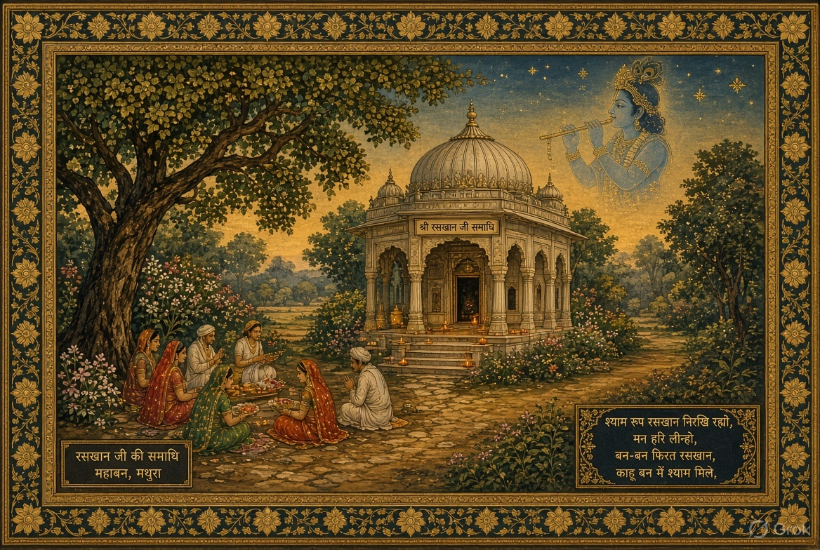 Samadhi of Raskhan at Mahaban near Mathura